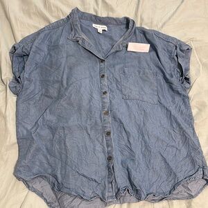 Stylish Blue Button-Up Shirt